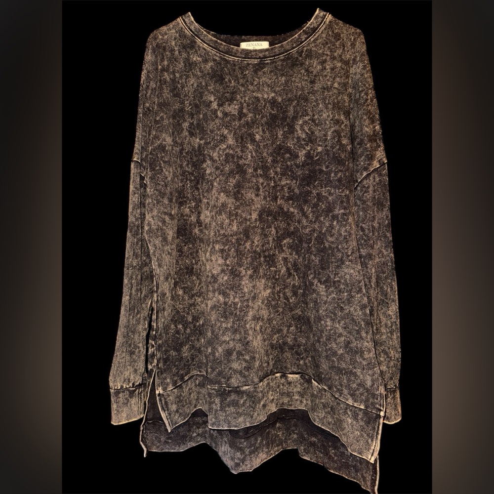 Zenana Outfitters Charcoal Long Sleeve Top
